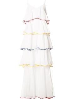 расклешенное платье с плиссировкой Lisa Marie Fernandez