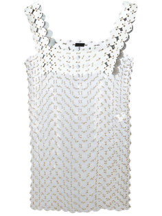 платье с аппликацией Paco Rabanne