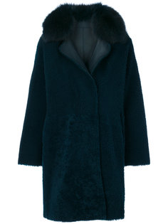 пальто с меховой оторочкой  Guy Laroche Vintage