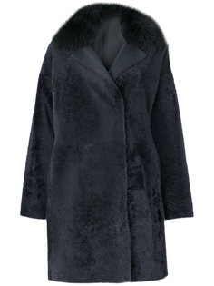 пальто с меховой оторочкой Guy Laroche Vintage