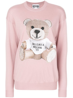 свитер с изображением плюшевого медведя Moschino