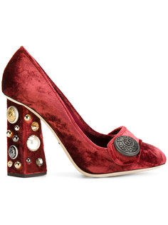 бархатные туфли-лодочки Jackie Dolce & Gabbana