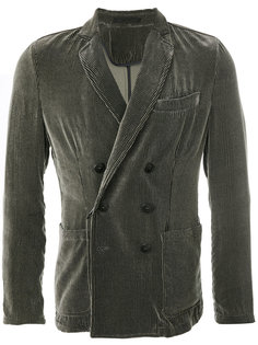 вельветовый двубортный пиджак Giorgio Armani