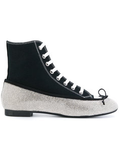 туфли-ботинки  с кристаллами на шнуровке Marco De Vincenzo