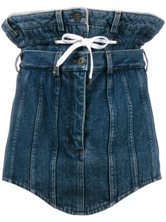 джинсовая мини-юбка с двойным поясом Y / Project