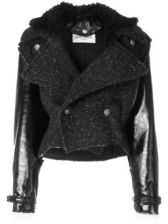 трикотажная байкерская куртка Saint Laurent