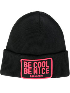 Be Cool Be Nice beanie hat Dsquared2