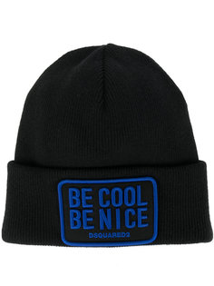 Be Cool Be Nice beanie hat Dsquared2