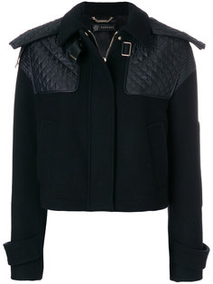 укороченная куртка со стегаными вставками Versace
