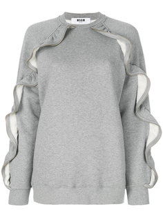 толстовка с оборками на рукавах  MSGM