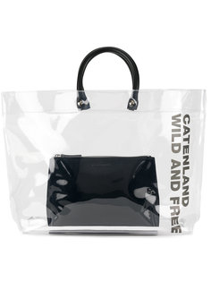 clear tote bag with slogan Dsquared2