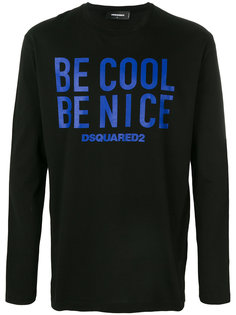 футболка с принтом Be Cool Be Nice Dsquared2