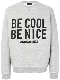 толстовка с принтом Be Cool Be Nice Dsquared2