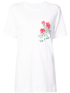 футболка с принтом розы Rosie Assoulin