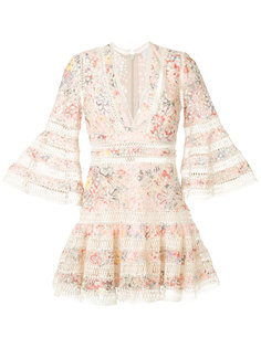 платье с цветочным вышитым узором Zimmermann