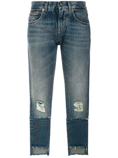 укороченные джинсы с потертой отделкой Dolce & Gabbana