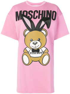 платье-футболка с принтом медведя Moschino