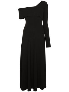 Alora one sleeve wrap ribbed midi dress Beaufille