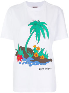 футболка с принтом пальмы Palm Angels