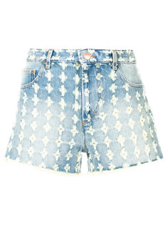 джинсовые шорты с цветочной вышивкой Isabel Marant Étoile