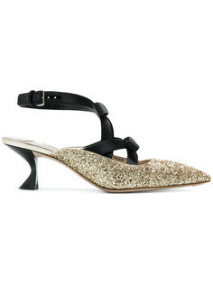 туфли с блестящей отделкой Miu Miu