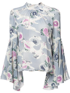 блузка с цветочными узорами и расклешенными манжетами Co