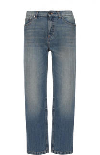 Укороченные джинсы прямого кроя с потертостями Victoria by Victoria Beckham