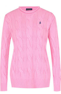 Пуловер фактурной вязки с круглым вырезом Polo Ralph Lauren