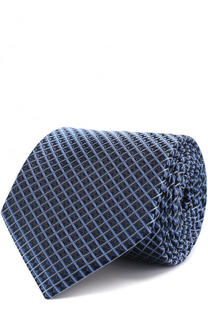 Шелковый галстук с узором HUGO