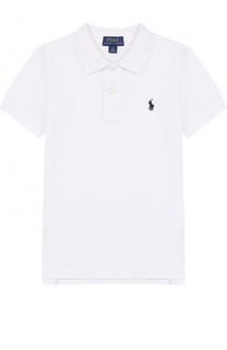 Хлопковое поло с логотипом бренда Polo Ralph Lauren