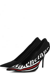 Текстильные туфли Knife с логотипом бренда Balenciaga