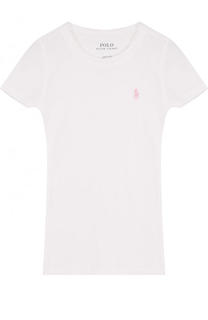 Футболка джерси с логотипом бренда Polo Ralph Lauren