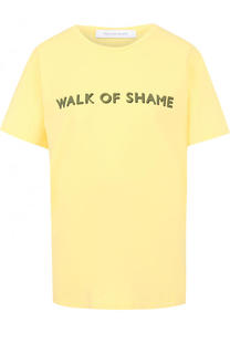 Хлопковая футболка с логотипом бренда Walk of Shame