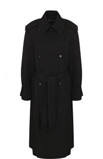 Однотонный двубортный тренч с поясом Tom Ford