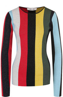 Вязаный пуловер в полоску с круглым вырезом Diane Von Furstenberg