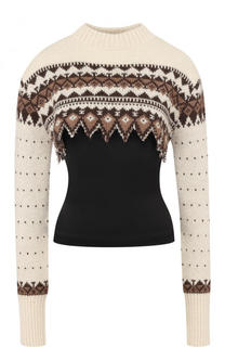 Приталенный шерстяной пуловер с круглым вырезом Loewe