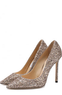 Туфли Romy 110 с глиттером на шпильке Jimmy Choo