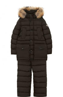 Пуховый комплект из комбинезона и куртки с капюшоном Moncler Enfant