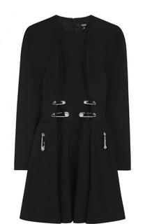 Приталенное мини-платье с длинным рукавом Versace