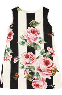 Мини-платье А-силуэта с принтом Dolce &amp; Gabbana