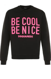 Хлопковый свитшот с принтом Dsquared2