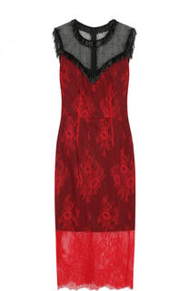 Приталенное кружевное платье-миди без рукавов Diane Von Furstenberg