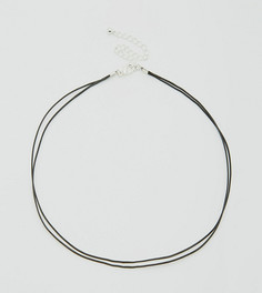 Ожерелье-чокер из двойного шнурка ASOS CURVE - Черный