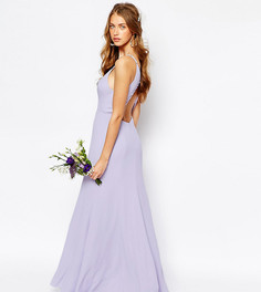 Асимметричное платье макси с вырезом капелькой Fame and Partners Nevada - Фиолетовый