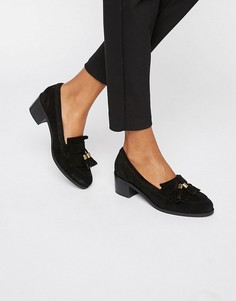 Замшевые туфли на каблуке средней высоты с кисточками Carvela Kalm - Черный