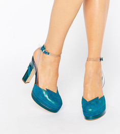 Сине-зеленые туфли на каблуке Terry de Havilland Direction - Синий