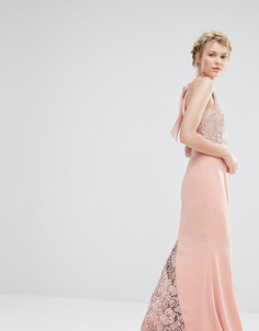 Платье-халтер макси с кружевным верхом Jarlo Petite - Розовый