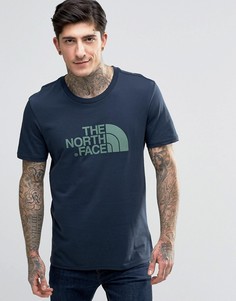 Темно-синяя футболка с логотипом The North Face - Темно-синий