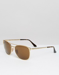 Солнцезащитные очки‑клабмастеры Ray-Ban 0RB3429M - Золотой