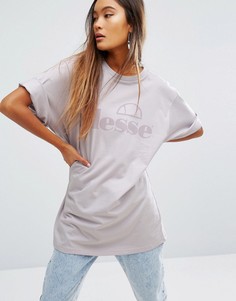 Oversize-футболка с логотипом Ellesse - Фиолетовый